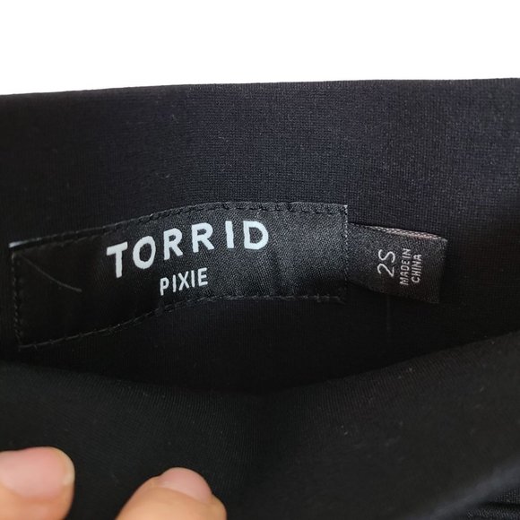 Torrid Womens 2X Black Pocket Pixie Skinny Studio Luxe Ponte High-Rise Pants NWT - Picture 6 of 11